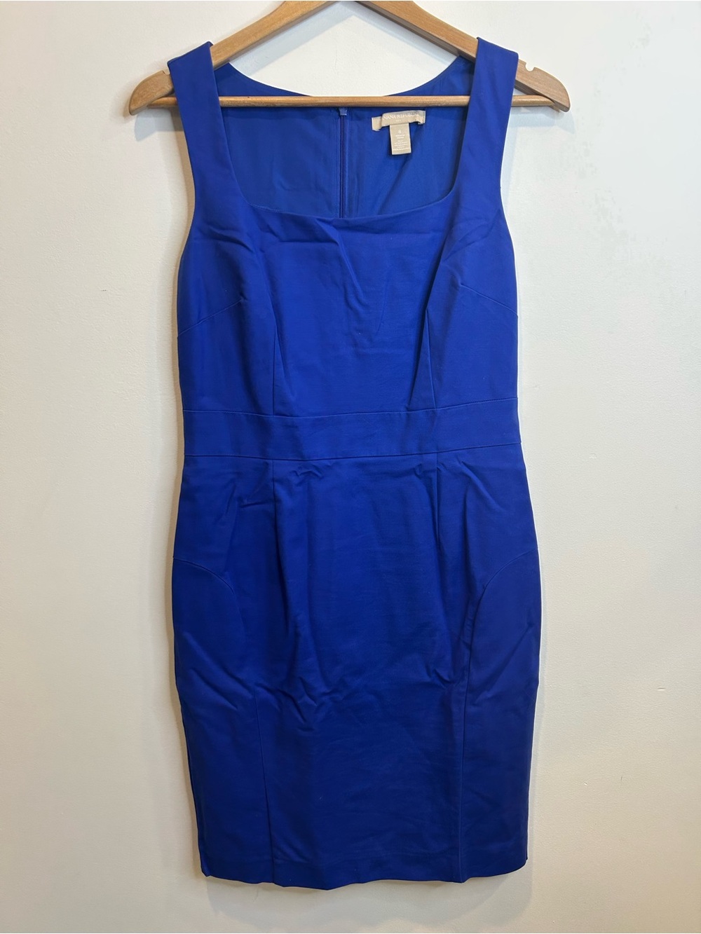 Banana Republic Sleeveless Cotton Shift Dress Royal Blue